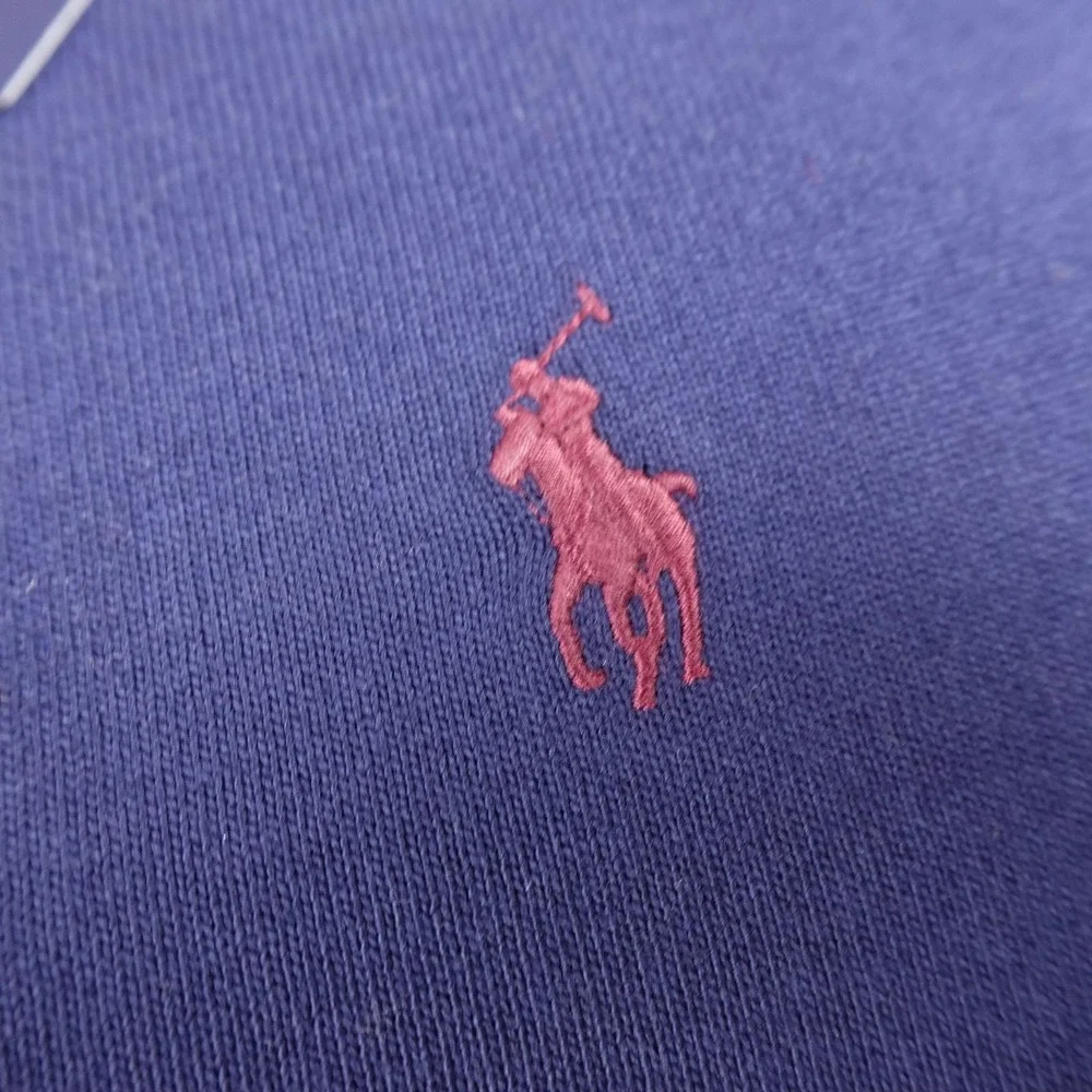 NEW Polo Ralph Lauren Rugby Shirt Mens XL Blue Golf Long Sleeve Pony Logo Preppy - Picture 4 of 15
